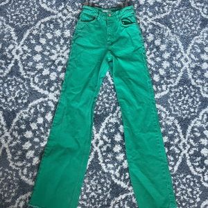 Zara Straight Leg Jean in green